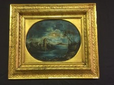 Olio Su Tela Firmato Epoca