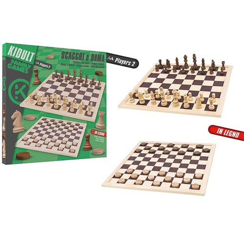 Gioco dama scacchi legno - dama,