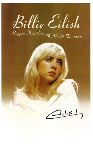 Billie eilish poster - eilish, firmato