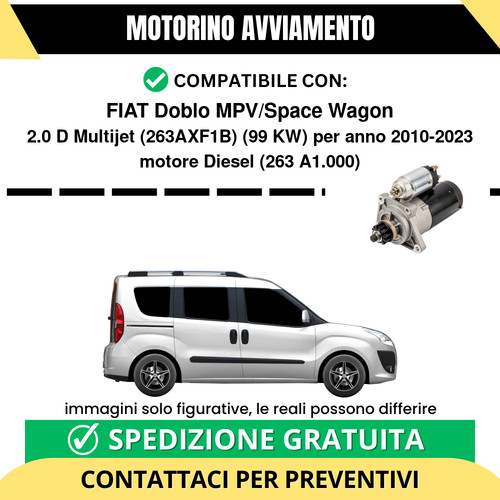 Motorino avviamento fiat doblo - motorino,