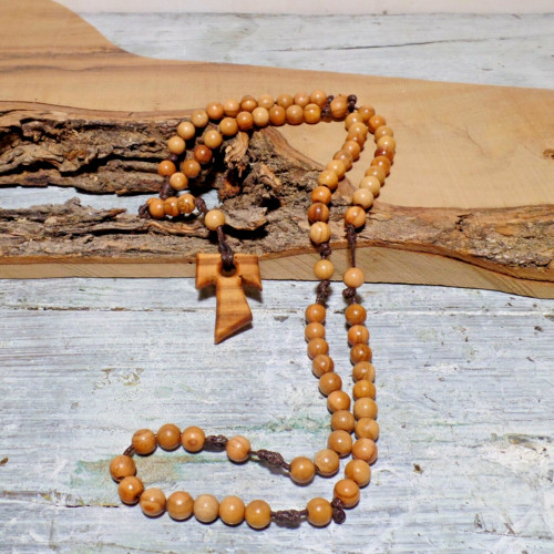 Collana rosario tau croce - collana,