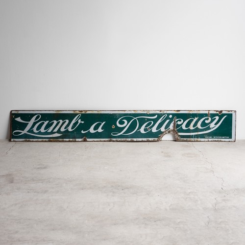 Antique enamel butchers - antique, shop
