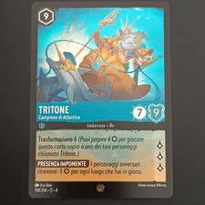 Disney Lorcana Missprint Tritone Campione di Atlantica 4urs-158 Italiano NM Holo