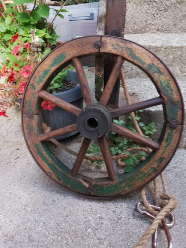 Lampadario vintage ruota - vintage,