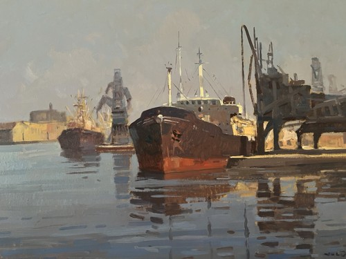 Angiolo volpe dipinto olio - , su