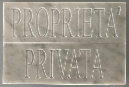Segnale proprieta privata in - proprieta',