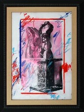 ENRICO MANERA tecnica mista su tela del 1990