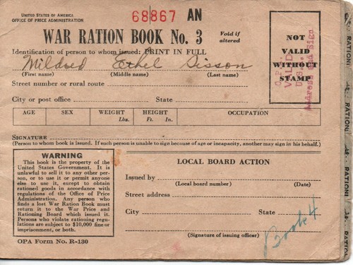Crt 1945 war - 1945, ration