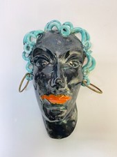 ALBISOLA ALBISSOLA CERAMICA MASCHERA DA MURO DI O ALLA MANIERA DI IVOS PACETTI