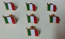 Metal badges italian flag - italian,