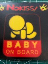 NO KISS BABY ON BOARD FLASHING