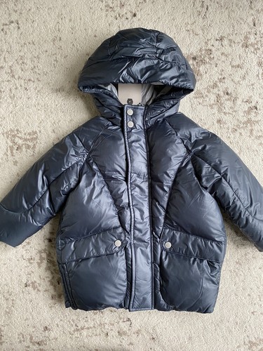 Giacca cappotto blu imbottito