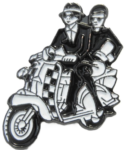 Ska couple scooter mod pin - couple, &