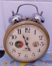 SVEGLIA A CORDA CARICA MANUALE- EFFIGE FIAMMA TRICOLORE- LEGGERE