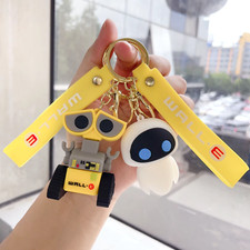 Wall-E Disney Pixar Keyring  Rubber 3D Effect Bag Charm Keychain Pendant UK