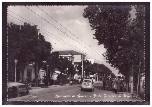 Cartolina miramare viale - cartolina,