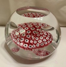 Fermacarte firmato Murano Barovier & Toso Millefiori Goebel 1982 134/300 sfaccettato