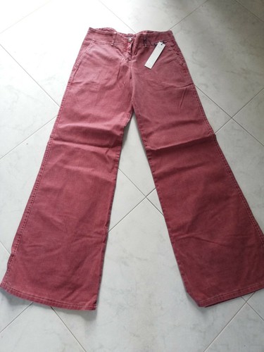 Jeans donna bordeaux palazzo - donna,