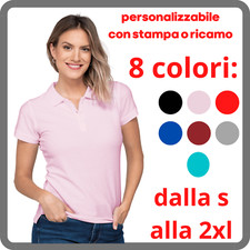 Polo Donna Manica Corta Cotone