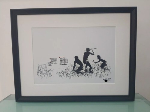 Banksy trolleys print - banksy,