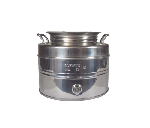 Fusto inox per olio - , graffato