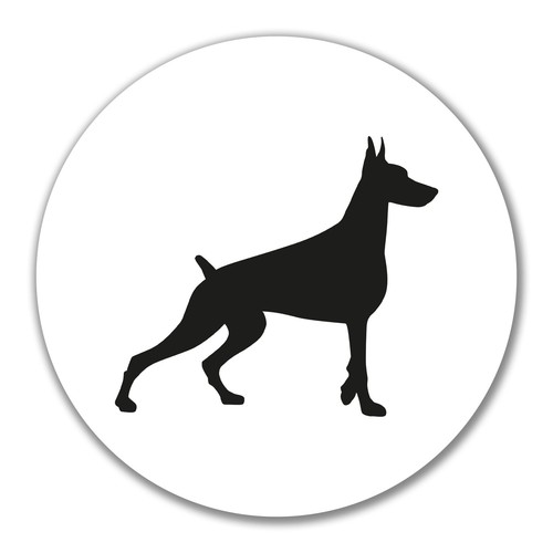 Adesivo dobermann silhouette - dobermann,