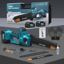 Mini motosega 8" Senza Filo 1300W, 20V/4000mAh,Motore Brushless,per Giardinaggio