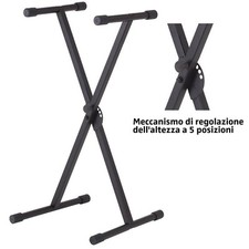 MS Key Stand Supporto Tastiera Musicale Stand pianola regolabile a X