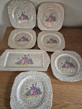 Set di piatti decorativi da giardino con motivo oro