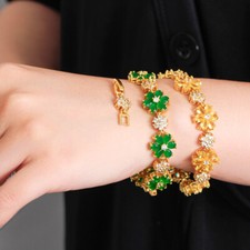 Bracciale catena tennis fiore