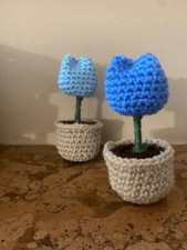 tulipani uncinetto, fatti a