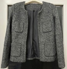 Giacca Colore Grigio Taglia L Modello Corto con Tasche Aperte e Spalline 