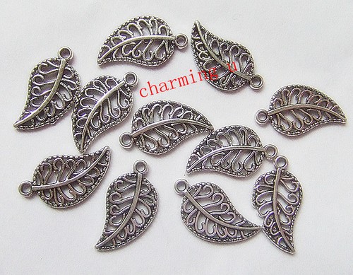8pz charms ciondoli foglia