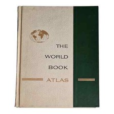 Libro Vintage - The World Book Atlas - Copertina Rigida - Edizione 1967
