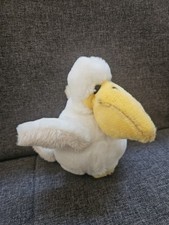 STEIFF-Animale Pellicano con Bandiera 2565/14 Peluche Ottime Condizioni