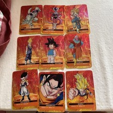 lotto 9 lamincards Dragon Ball Z serie X METAL ITA