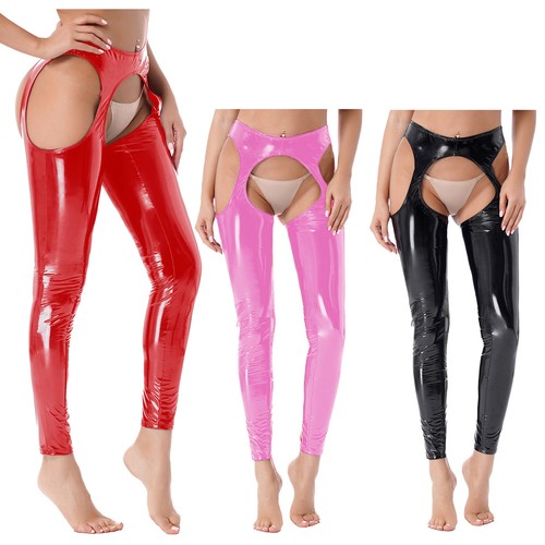 Leggings donna wetlook pelle - donna,