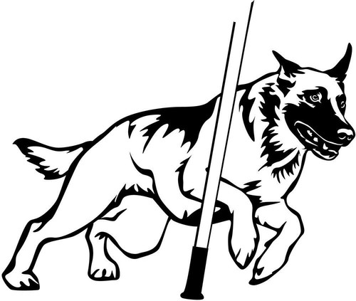 Adesivo malinois - adesivo,
