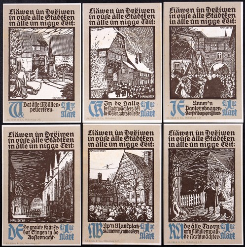 Wiedenbrück 1921 raro 6x1 - 1921,
