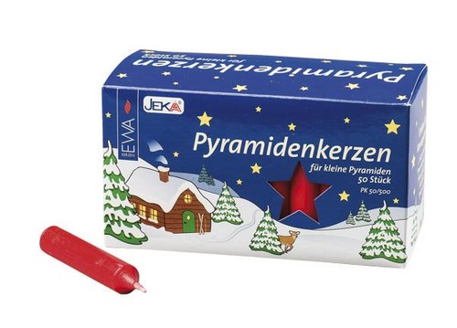 Candele pirammide rosso - candele, rosso,