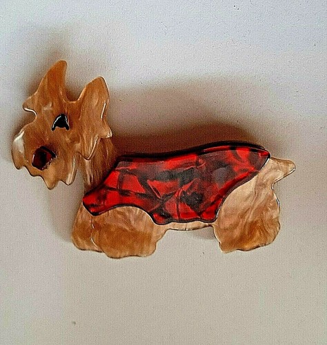 Spilla bachelite scottish - in,