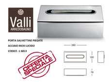 VALLI ARREDO BAGNO L 6813 - OGNIGIORNO - PORTA SALVIETTE ACCIAIO INOX LUCIDO