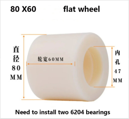 1pz ruota 80x60mm per carrello - 1pz,