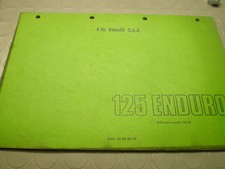 BENELLI 125 ENDURO CATALOGO PARTI RICAMBIO ORIGINAL SPARE PARTS TAVOLE ED 1979