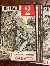 Calendario Completo A Fogli Mobili 1898 Preghiera e vita retro Dei Santi