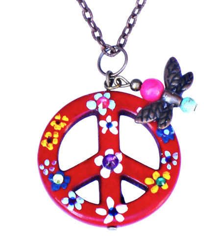 Collana segno pace - pace, con