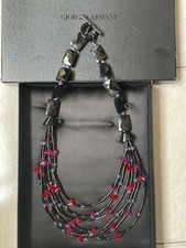 collana Giorgio Armani collezioni alta moda con ametista e granata 