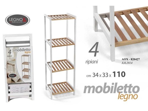 Mobiletto scaffale legno - legno, 4