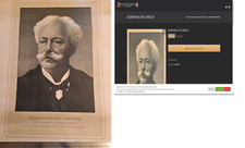 ANTICA LITOGRAFIA '800 EDMONDO DE AMICIS ( ONEGLIA 1846 ) 45 X 60 CM