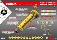 FISCHER NOBEX EMC2 tassello bimateriale universale 6MM + vite 100pz CARTONGESSO